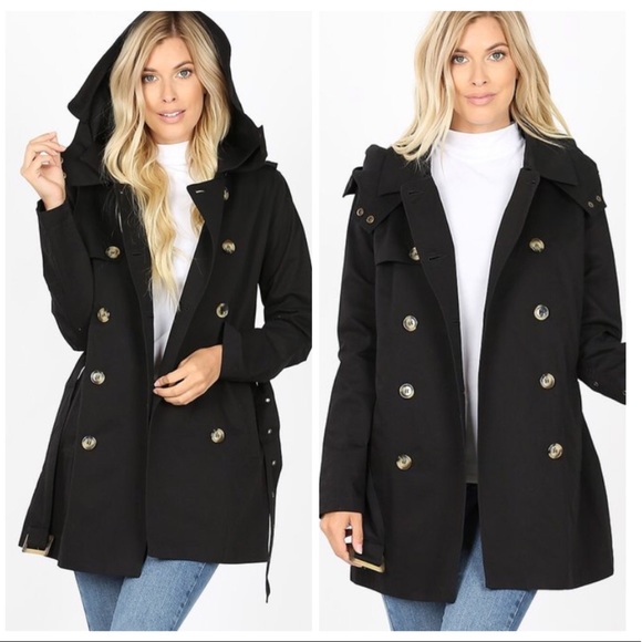 Jackets & Blazers - LAST ONE  🖤Black Hooded Coat 🖤
